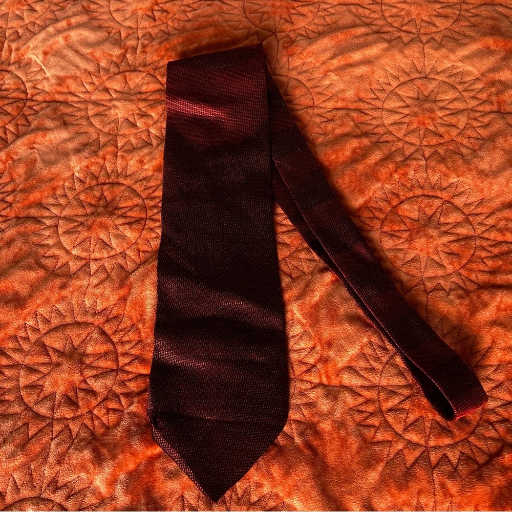 Fratelli Moda Handmade Silk Tie Burgundy Red Italian Neckwear Possibly Vintage
